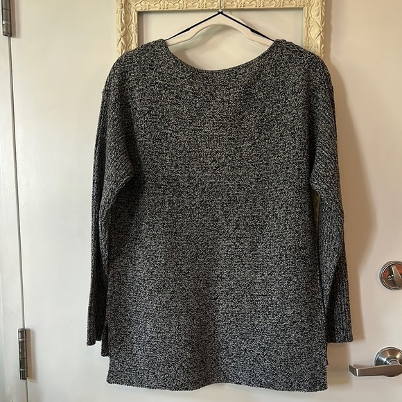 JONES NEW YORK | Women's Black 3/4 Sleeve High Low Sweater - Picture 11 of 13